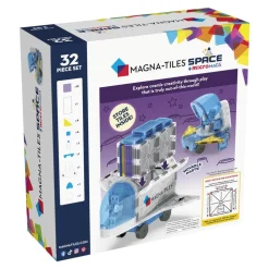 Magna Tiles Magna-T Space + MicroMags Set 32 piezas*Niños Construcciones Magnéticas