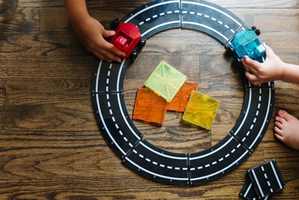 Magna Tiles Magna-T XTRA Roads Set 12 pcs*Niños Construcciones Magnéticas