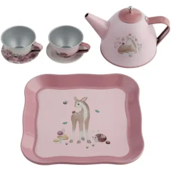 Little Dutch Maleta con Set de Té de Fairy Garden ·*Niños Cocinas De Madera Y Accesorios Juguete|Juguetes Waldorf