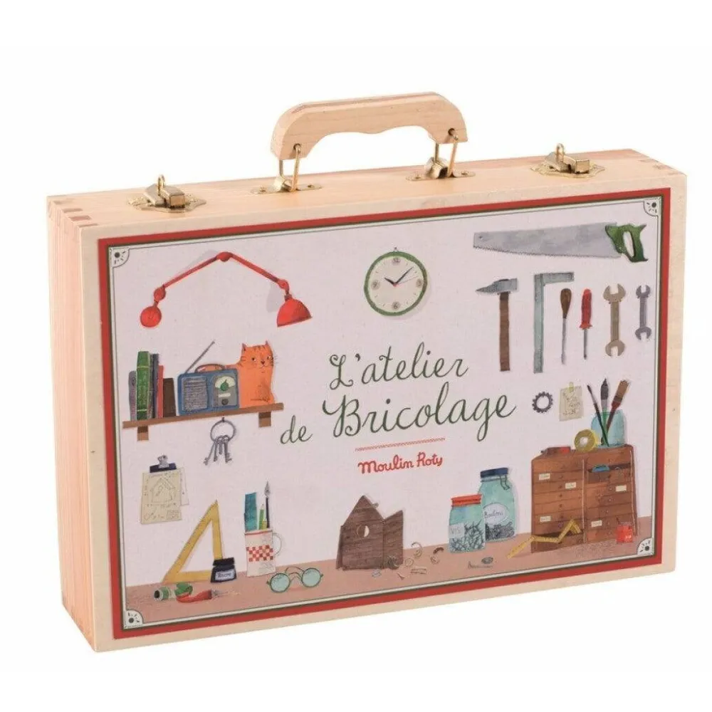 Moulin Roty Maletín de Bricolaje ·*Niños Herramientas De Juguete|Banco De Herramientas De Juguete