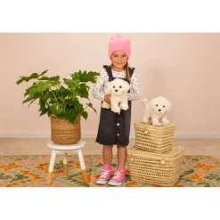 Hermann Teddy Maltese dog standing 23 cm ·*Niños Peluches