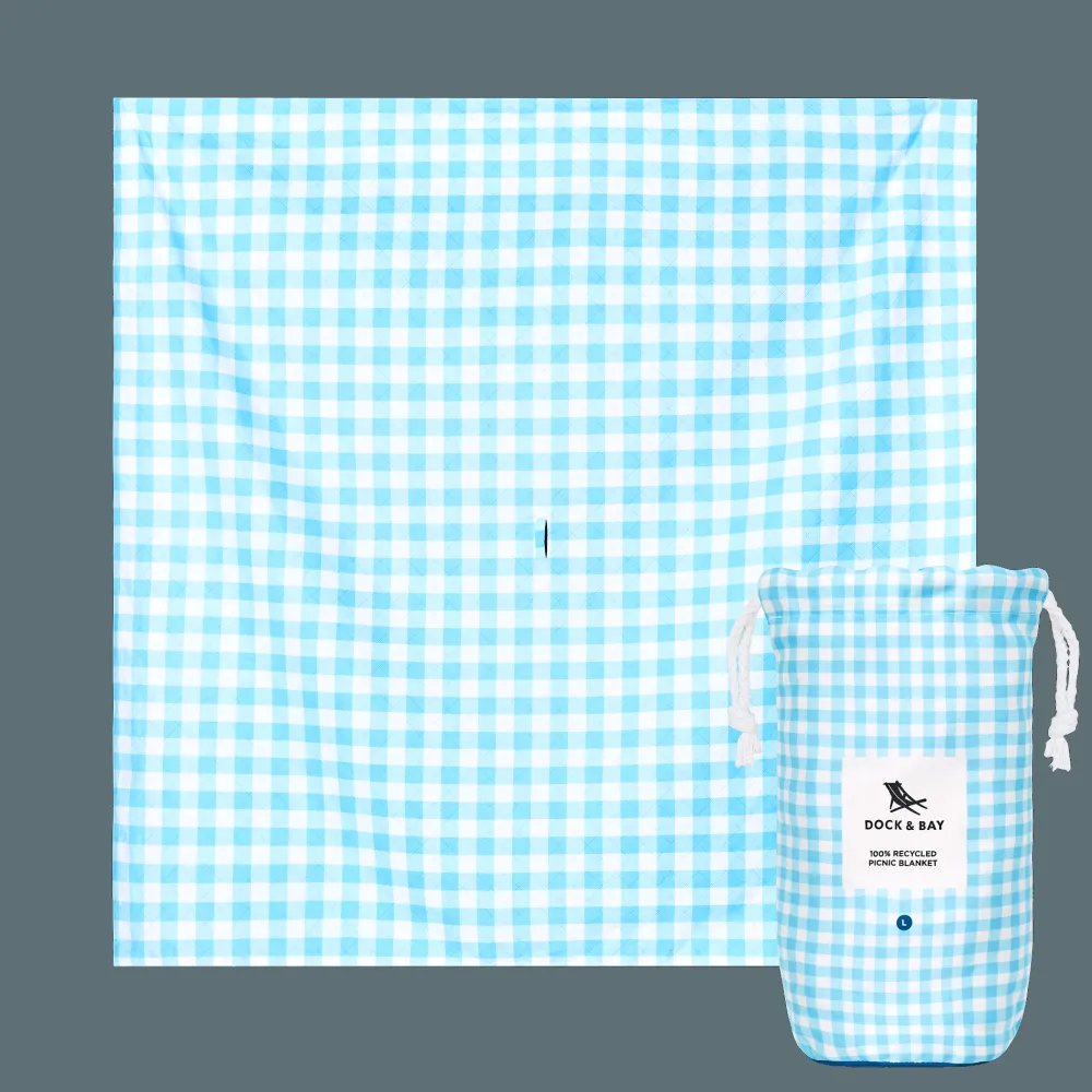 Dock u0026 Bay Manta Picnic Dock&Bay Blueberry Vichy (2 tamaños)* Toallas De Playa Para Adultos