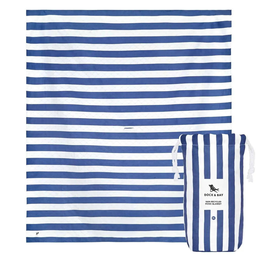 Dock u0026 Bay Manta Picnic Dock&Bay Navy Blue (2 tamaños)* Toallas De Playa Para Adultos