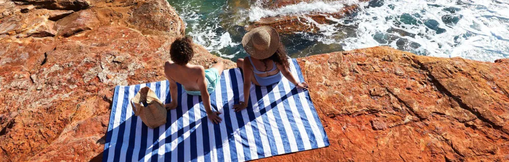 Dock u0026 Bay Manta Picnic Dock&Bay Navy Blue (2 tamaños)* Toallas De Playa Para Adultos