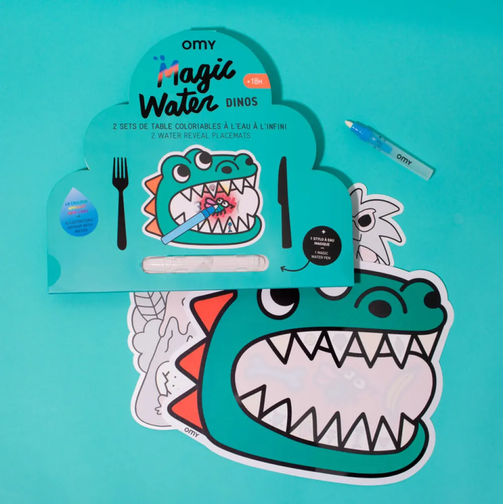 Omy Mantel Magic Water Dino ·*Niños Libros Busca Y Encuentra|Libros Mágicos Para Pintar Con Agua