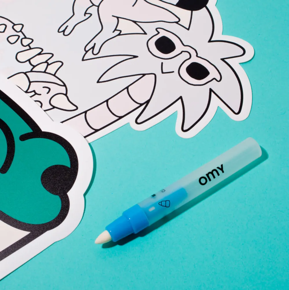 Omy Mantel Magic Water Dino ·*Niños Libros Busca Y Encuentra|Libros Mágicos Para Pintar Con Agua
