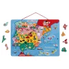 Janod Mapa Magnético de la Península Ibérica ·*Niños Puzzles Janod|Puzzles De Madera Para Niños Y Niñas