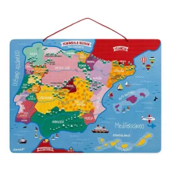 Janod Mapa Magnético de la Península Ibérica ·*Niños Puzzles Janod|Puzzles De Madera Para Niños Y Niñas