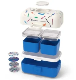 Monbento MB Tresor Fox Catimini Blue Terrazo* Cajas De Almuerzo Infantil·Con Compartimentos