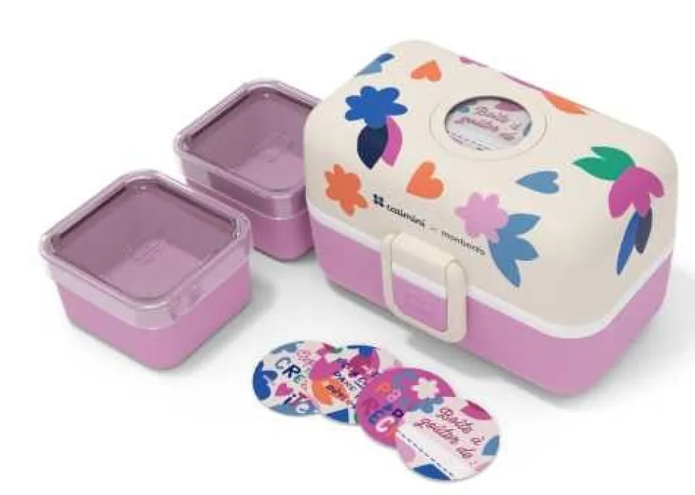 Monbento MB Tresor Fox Catimini Cream Pink* Cajas De Almuerzo Infantil·Con Compartimentos