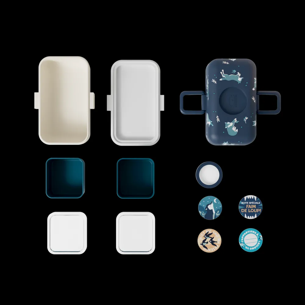 Monbento MB Tresor Wolf* Cajas De Almuerzo Infantil·Con Compartimentos