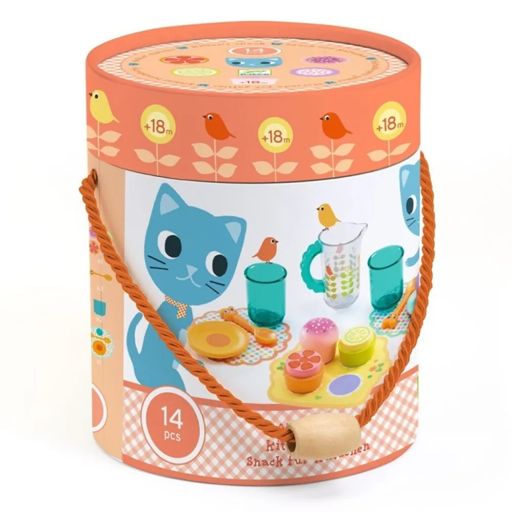 Djeco Merienda de los gatitos ·*Niños Cocinas De Madera Y Accesorios Juguete|Juguetes Waldorf