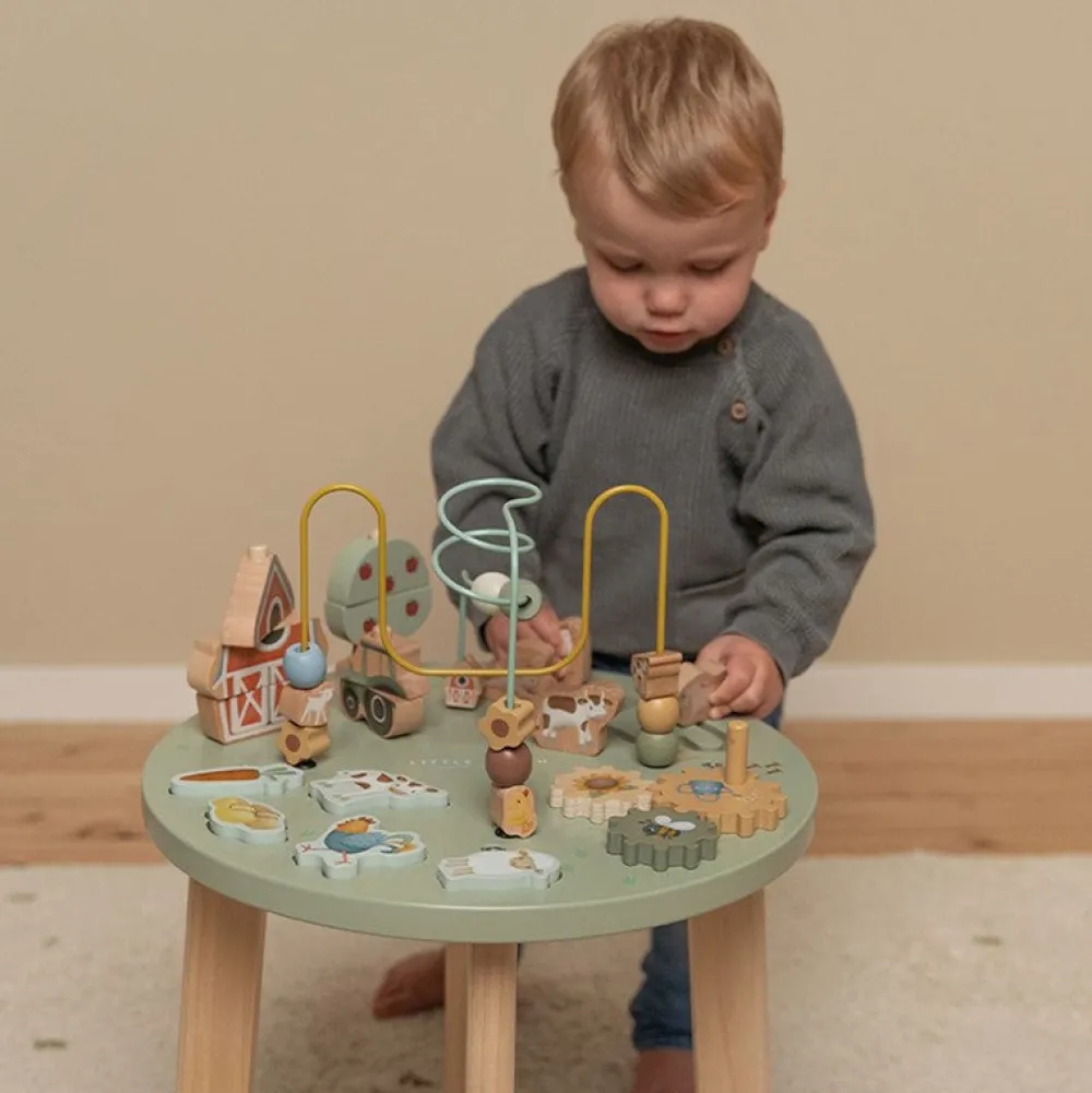 Little Dutch Mesa de actividades Pequeña granja FSC ·*Niños Juguetes De Madera Para Niños|Juguetes Y Juegos Motricidad Fina