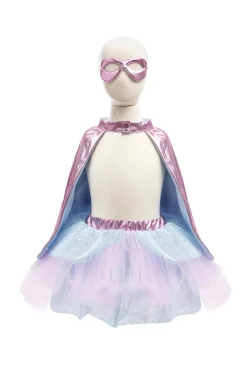 Great Pretenders Metallic Pink/Light Blue Super Duper Tutú, capa y máscara · 4-6 años*Niños Disfraces Infantiles