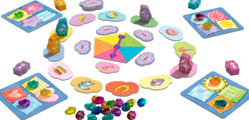 HABA Mi Gran Colección de Juegos Unicornio Destello ·*Niños Juegos Haba|Juegos De Mesa Competitivos