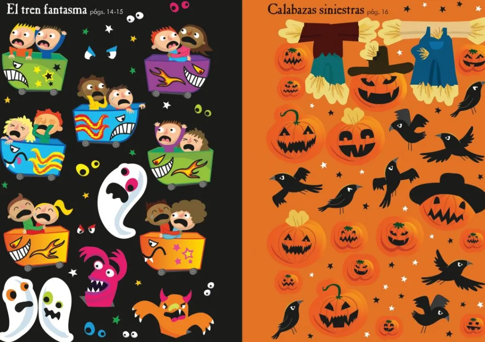 Usborne Mi pequeño libro de pegatinas · !Que miedo!*Niños Libros De Pegatinas|Libros De Halloween Para Niños