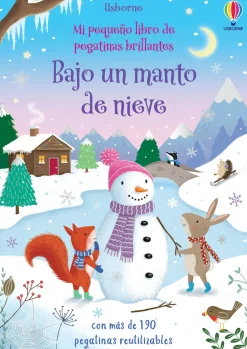 Usborne Mi pequeño libro de pegatinas brillantes · Bajo un manto de nieve*Niños Libros De Navidad Para Niños|Kits Manualidades Navidad