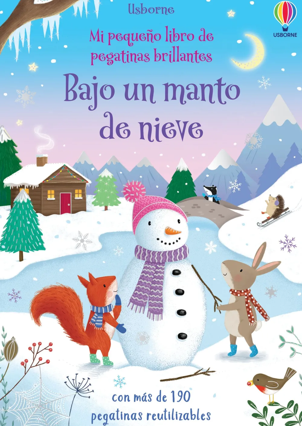 Usborne Mi pequeño libro de pegatinas brillantes · Bajo un manto de nieve*Niños Libros De Navidad Para Niños|Kits Manualidades Navidad