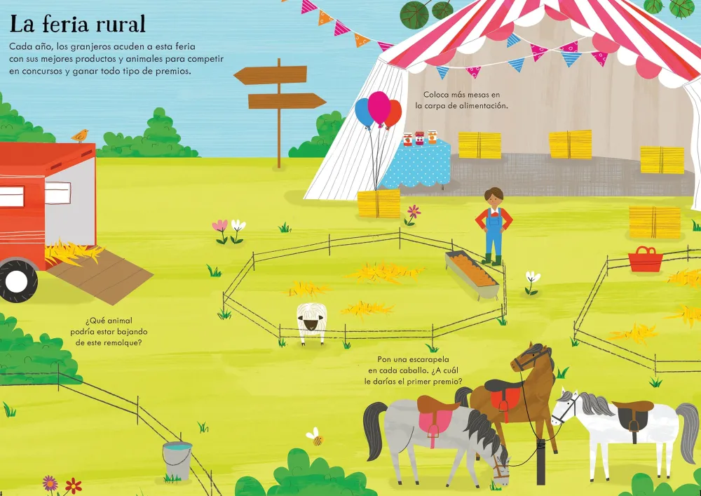 Usborne Mi pequeño libro de pegatinas · Una granja* Libros De Pegatinas