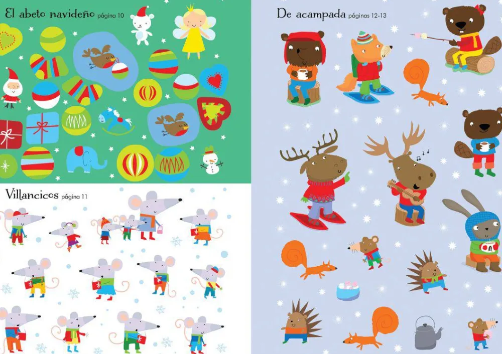 Usborne Mi pequeño libro de pegatinas · Navidad*Niños Libros De Navidad Para Niños|Kits Manualidades Navidad