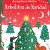 Usborne Mi pequeño libro de pegatinas brillantes · Arbolitos de Navidad*Niños Libros De Navidad Para Niños|Kits Manualidades Navidad
