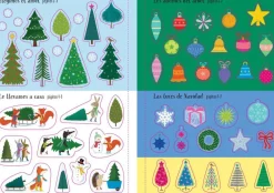 Usborne Mi pequeño libro de pegatinas brillantes · Arbolitos de Navidad*Niños Libros De Navidad Para Niños|Kits Manualidades Navidad