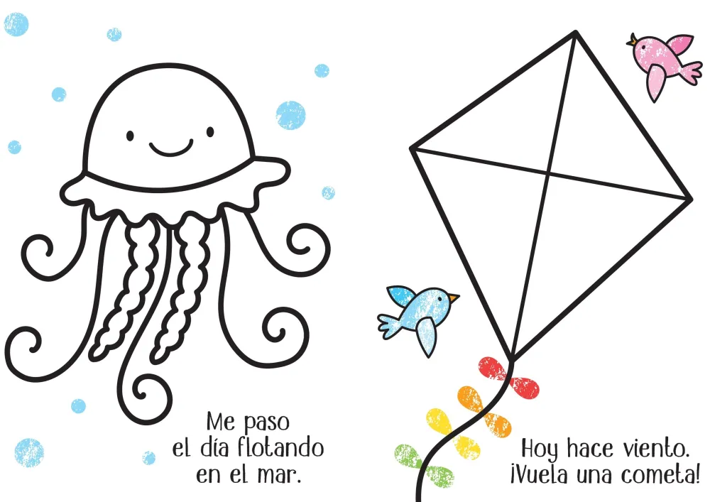 Usborne Mi pequeño libro para colorear · En la playa*Niños Libros Para Colorear|Libros Para Colorear