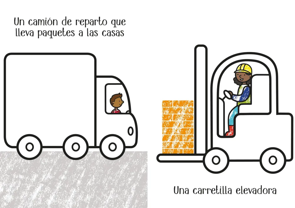 Usborne Mi pequeño libro para colorear · Camiones*Niños Libros Para Colorear|Libros Para Colorear