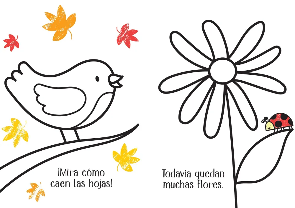 Usborne Mi pequeño libro para colorear · El otoño*Niños Libros Para Colorear|Libros Para Colorear