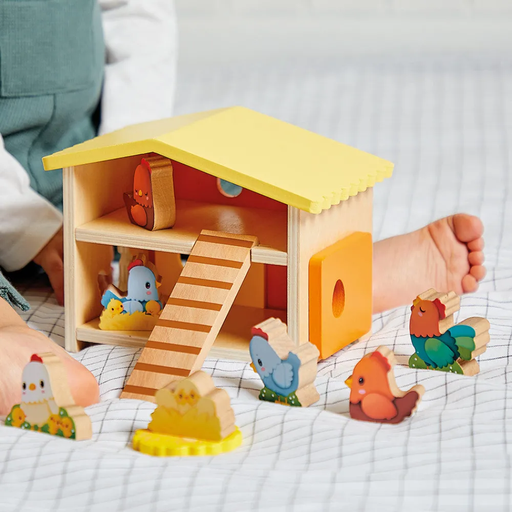 Janod Mi primer Gallinero ·*Niños Juguetes Waldorf|Juguetes Montessori