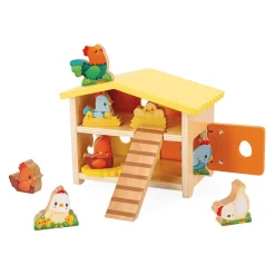 Janod Mi primer Gallinero ·*Niños Juguetes Waldorf|Juguetes Montessori