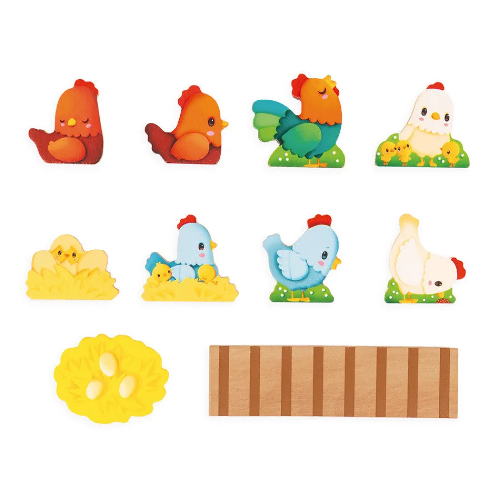 Janod Mi primer Gallinero ·*Niños Juguetes Waldorf|Juguetes Montessori