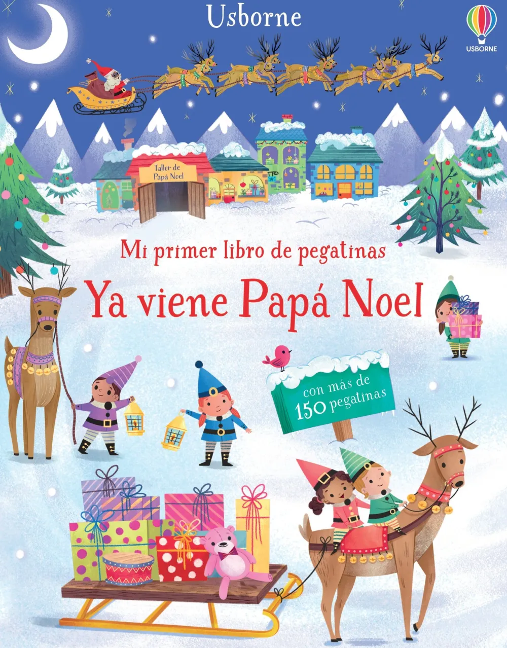 Usborne Mi primer libro de pegatinas · Ya viene Papá Noel*Niños Libros De Navidad Para Niños|Libros De Pegatinas
