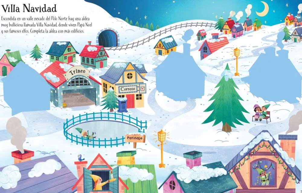 Usborne Mi primer libro de pegatinas · Ya viene Papá Noel*Niños Libros De Navidad Para Niños|Libros De Pegatinas