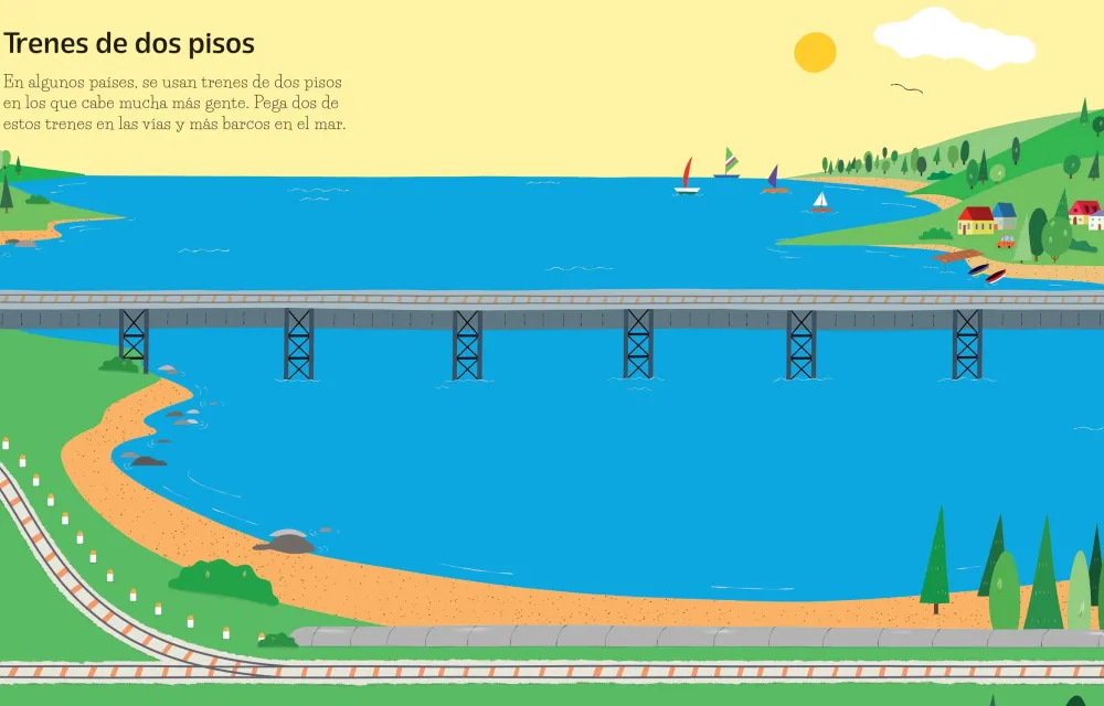 Usborne Mi primer libro de pegatinas · Trenes* Libros De Pegatinas