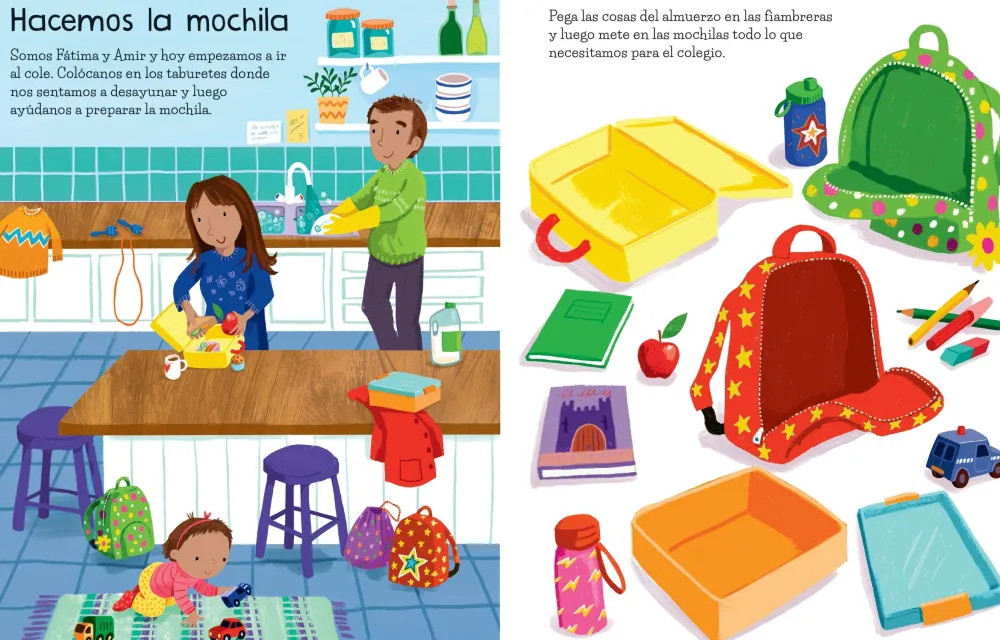 Usborne Mi primer libro de pegatinas · Ya voy al cole* Libros De Pegatinas|Cuentos Para La Vuelta Al Cole