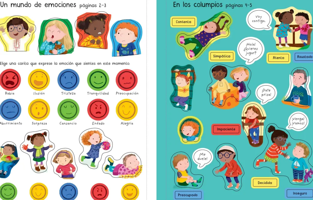 Usborne Mi primer libro de pegatinas · Las Emociones* Libros De Pegatinas