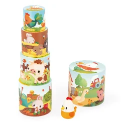 Janod Mi primera Pirámide Gallina ·*Niños Juguetes Waldorf|Juguetes Montessori