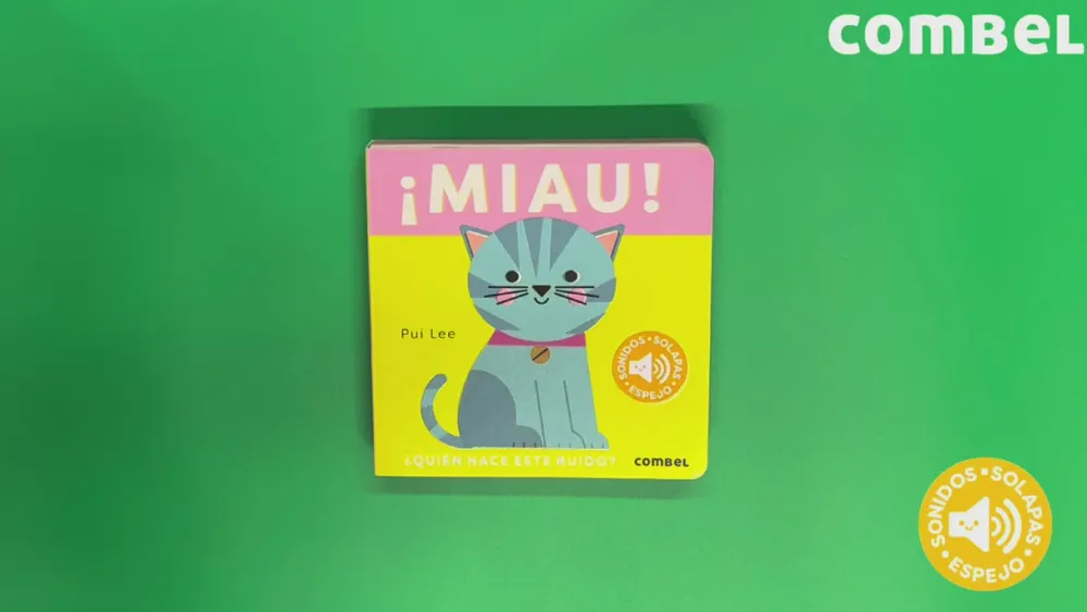 Combel ¡Miau! ¿Quién hace este ruido?*Niños Libros Musicales Y Con Sonido|Libros Manipulativos