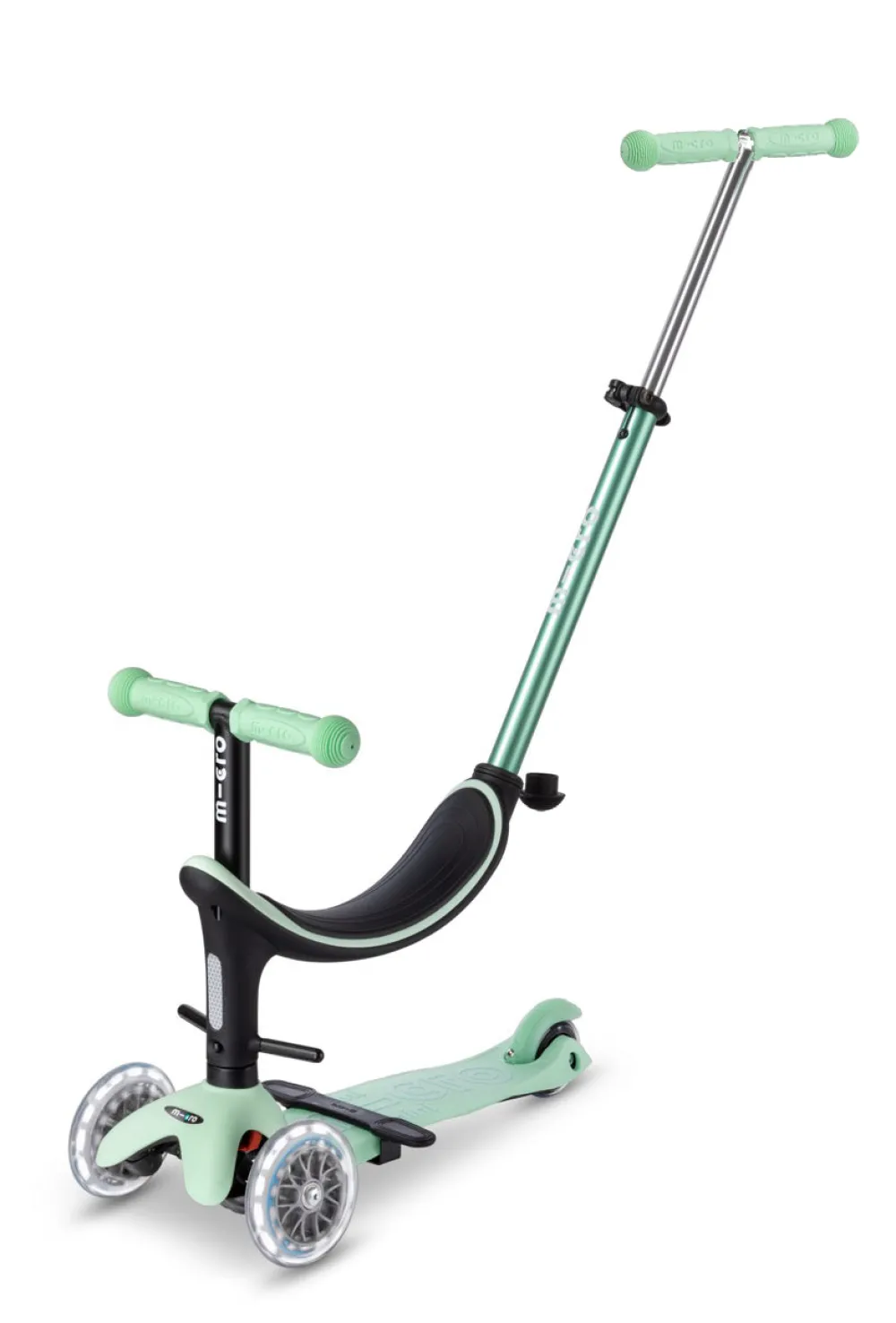 Micro 4 en 1 Deluxe LED Menta*Niños Patinetes De 3 Ruedas Infantiles|Patinetes Infantiles