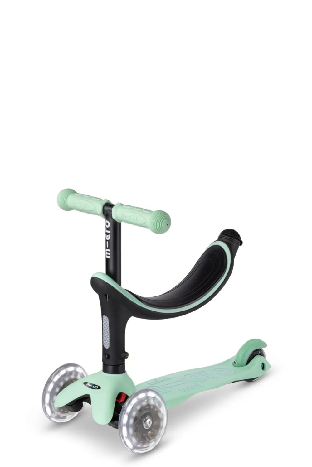 Micro 4 en 1 Deluxe LED Menta*Niños Patinetes De 3 Ruedas Infantiles|Patinetes Infantiles