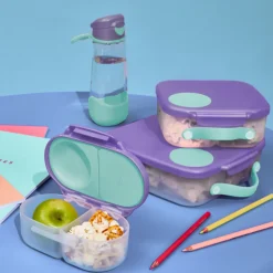 b.box Mini caja almuerzo Lilac Pop ·* Cajas De Almuerzo Infantil·Sin Compartimentos