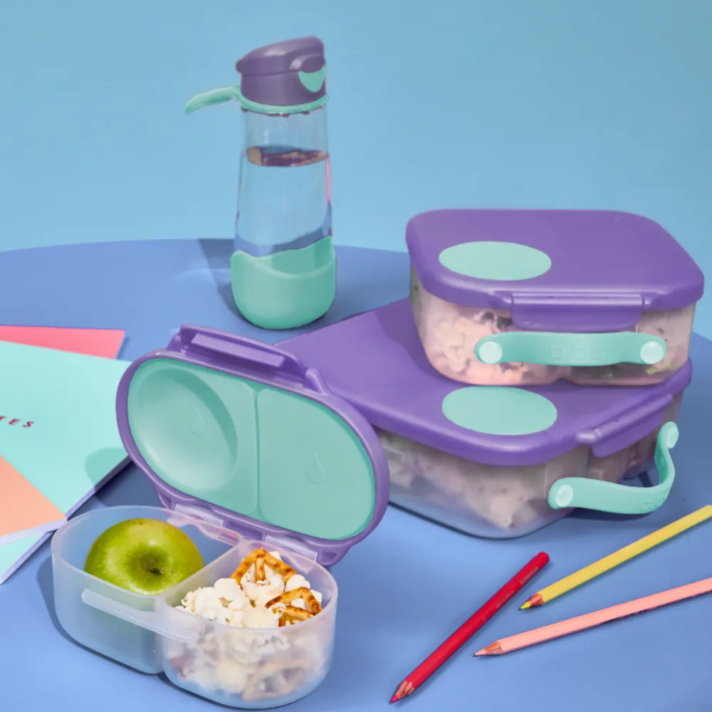 b.box Mini caja almuerzo Lilac Pop ·* Cajas De Almuerzo Infantil·Sin Compartimentos