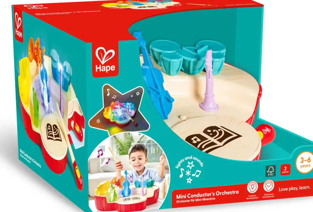 Hape Mini director de Orquesta ·*Niños Juguetes Waldorf|Juguetes De Madera Para Niños