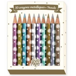 Djeco Mini Lápices Metálicos (10 ud) ·*Niños Bolis, Lápices Y Rotus