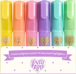 Djeco Mini marcadores pastel (6 ud) · Lovely Paper*Niños Pinturas