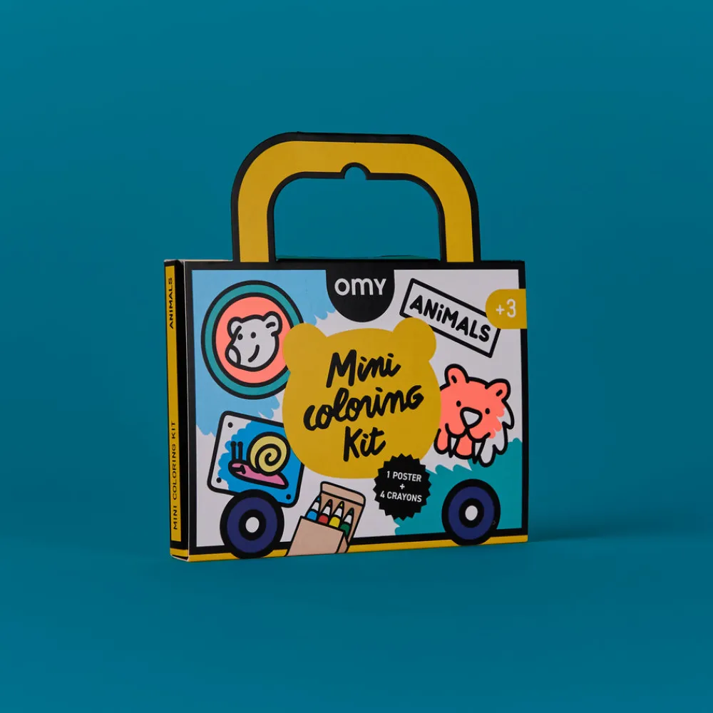 Omy Mini Pocket Animales para colorear + 4 lápices ·*Niños Juegos De Viaje