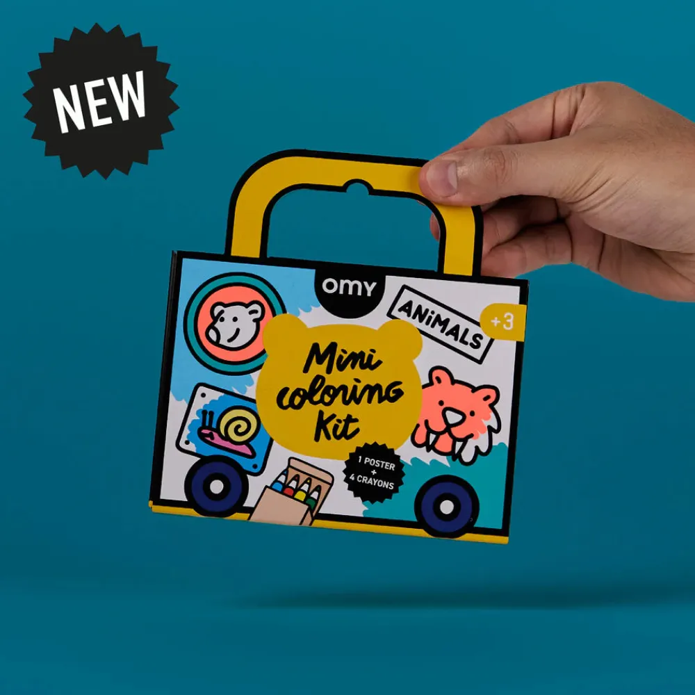 Omy Mini Pocket Animales para colorear + 4 lápices ·*Niños Juegos De Viaje