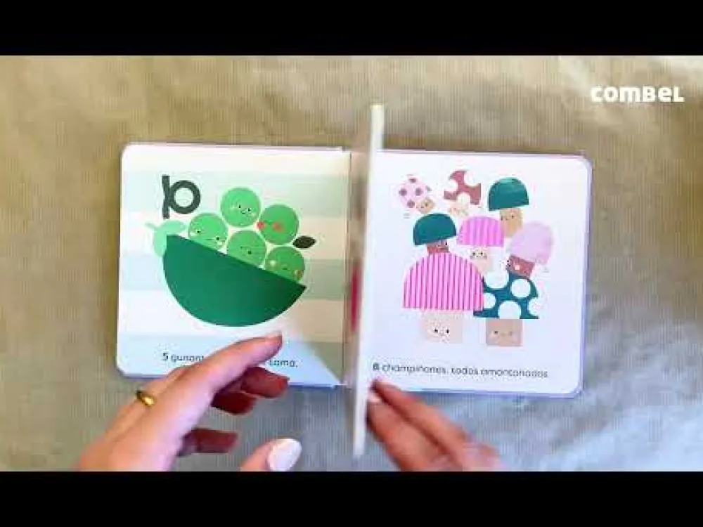 Combel MiniToc Frutas y Verduras*Niños Libros De Texturas Para Bebés|Libros Con Solapas