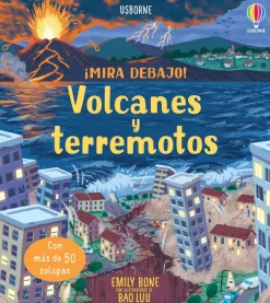 Usborne ¡Mira Debajo! Volcanes y Terremotos* Libros Con Solapas